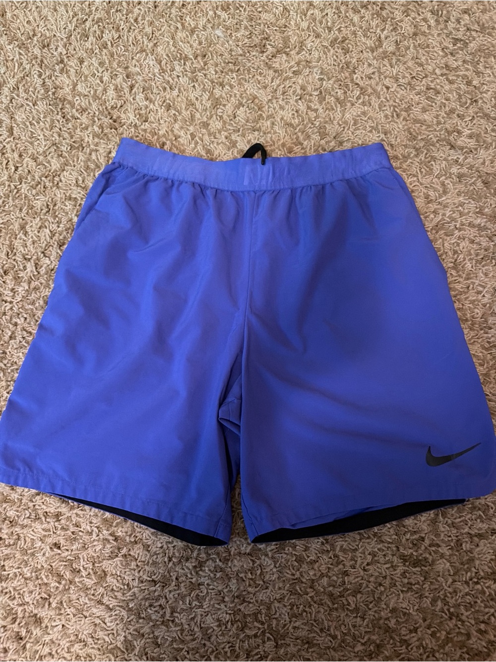 Nike Mens Dri-FIT Activewear Performance Training Shorts Blue Purple Large L
